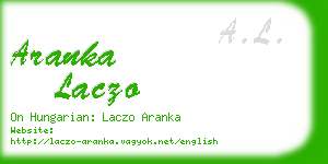 aranka laczo business card